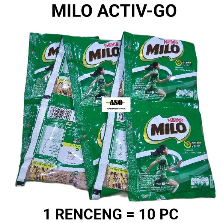 

DGPS7965 ✔✔SALE✔✔ MILO Activ-Go Susu Bubuk Sachet 22 gr RENCENG ( ISI 10 pc )