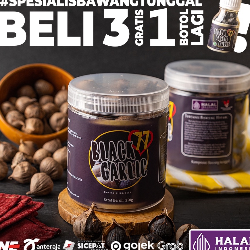 

LGNX8064 TEBUS MURAH Black Garlic/Bawang Hitam Tunggal 250 gr gram HERBAL BERMACAM KHASIAT
