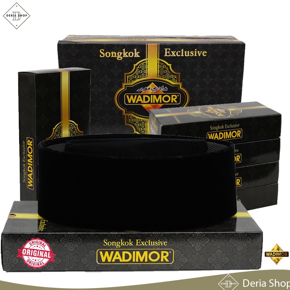77 Peci Wadimor AC Non AC Tinggi 7 8 9 10 Original Peci Solat Hitam Pria Dewasa Kopiah Sholat Anak L