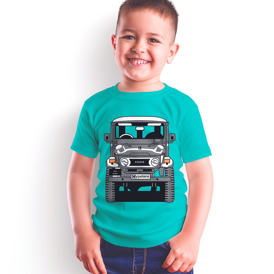 Hypelane Kids Baju Mobil Truk Oleng Anak Laki Laki Import Umur 1 - 10 Tahun