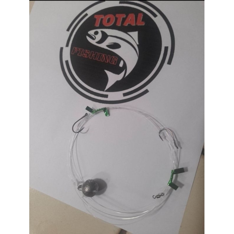 Rakitan pancing Laut Dasaran Glosor 2 mata kail