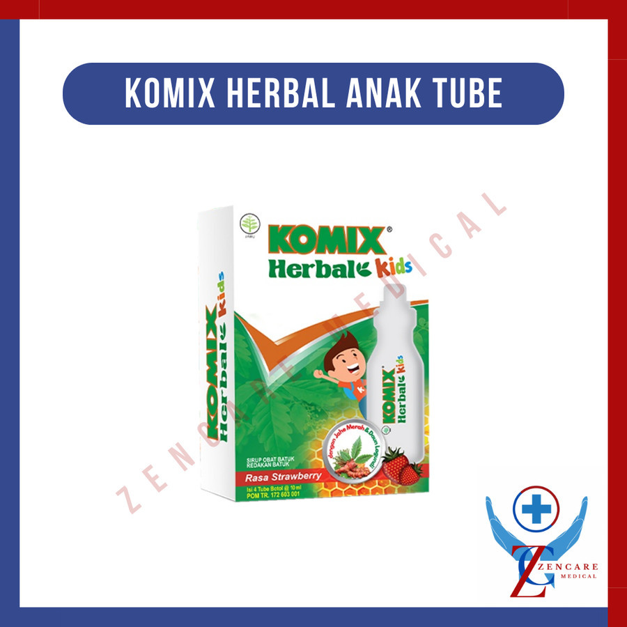 Komix Herbal Anak Sebotol 15 ML / Obat Batuk Berdahak Eceran / Sebox Isi 4