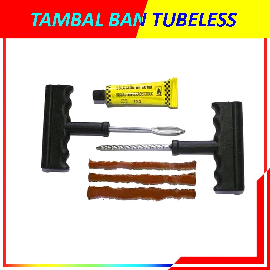 Ralali Set Alat Tambal Ban / Tusukan Tambal Ban Tubeless / Tubeless Tire Repair Kit