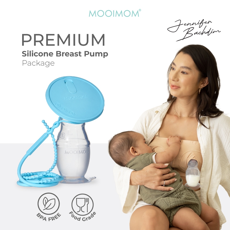 MOOIMOM Premium Silicone Breast Pump Package - Penampung ASI Silikon Premium