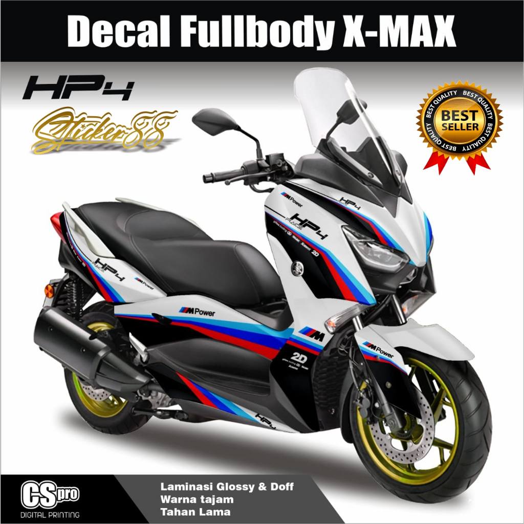 STICKER DECAL YAMAHA XMAX 250 FULL BODY GRAFIS PERTAMINA / DECAL XMAX 250 VARIASI PERTAMINA