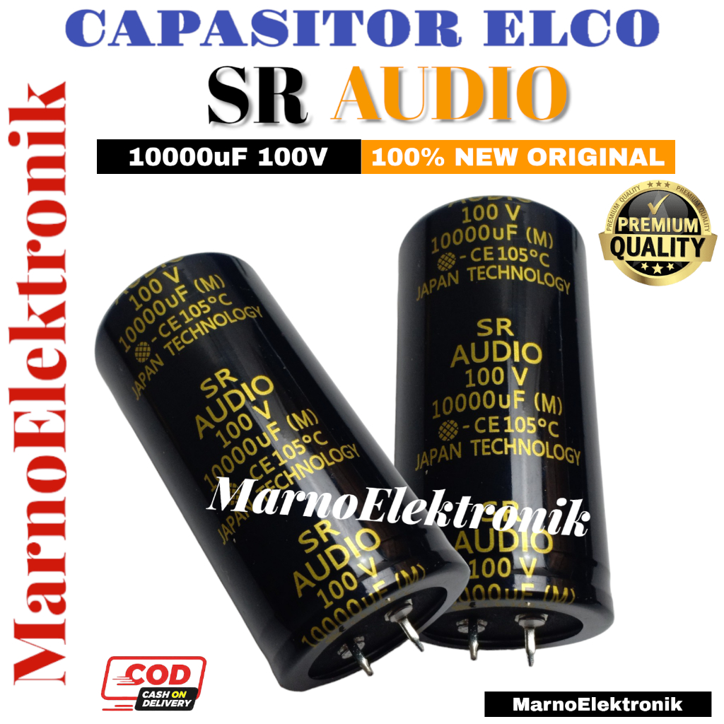 CAPASITOR ELCO 10000 UF 100 V ELCO SR AUDIO KAPASITOR 10000UF 100V MIKRO VOLT ASLI ORIGINAL MURNI