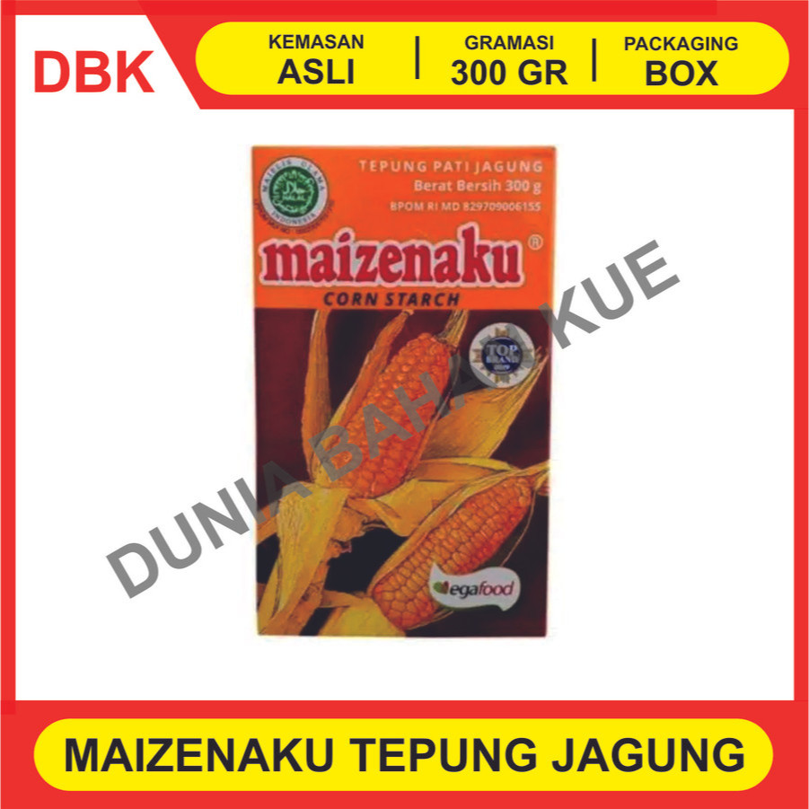 

TEPUNG MAIZENA MAIZENAKU / CORN STARCH / PATI JAGUNG 300 GR - 1 DUS 40 PCS