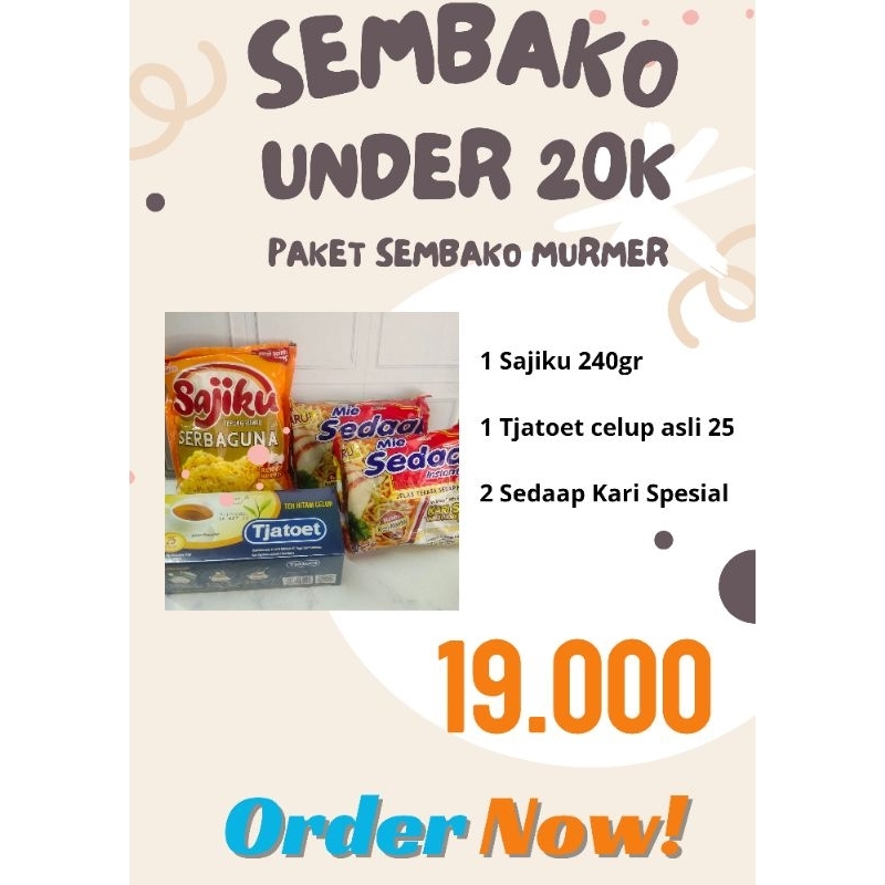 

*SMS* PAKET HEMAT SEMBAKO/ SEMBAKO MURAH/MIE INSTAN/SEDAAP/