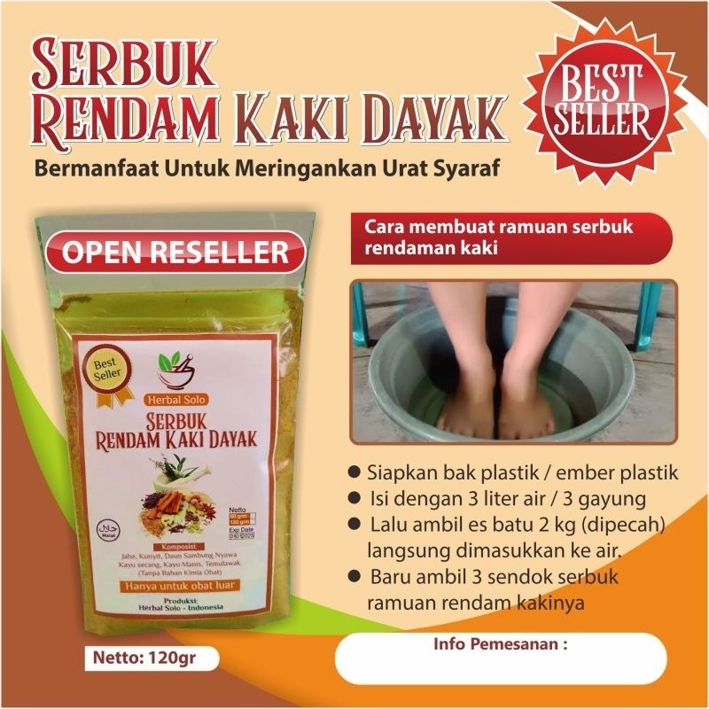 BISA COD SERBuk Rendaman KAKI DAYAK RAmuan RENDAM KAKI Dayak 100% Original