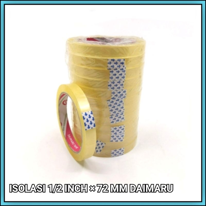 

1 Slop Isolasi 1/2 Inch Daimaru 12 Mm × 72 Yard Isi 12 Pcs