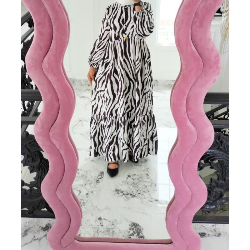 DRESS RAYON MOTIF ZEBRA TERBARU/DRESS WANITA TERBARU/GAMIS TERMURAH/COD/JUMBO/ DRESS VIRAL KEKINIAN/