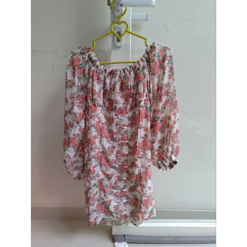 Dress Korea Import Motif Bunga