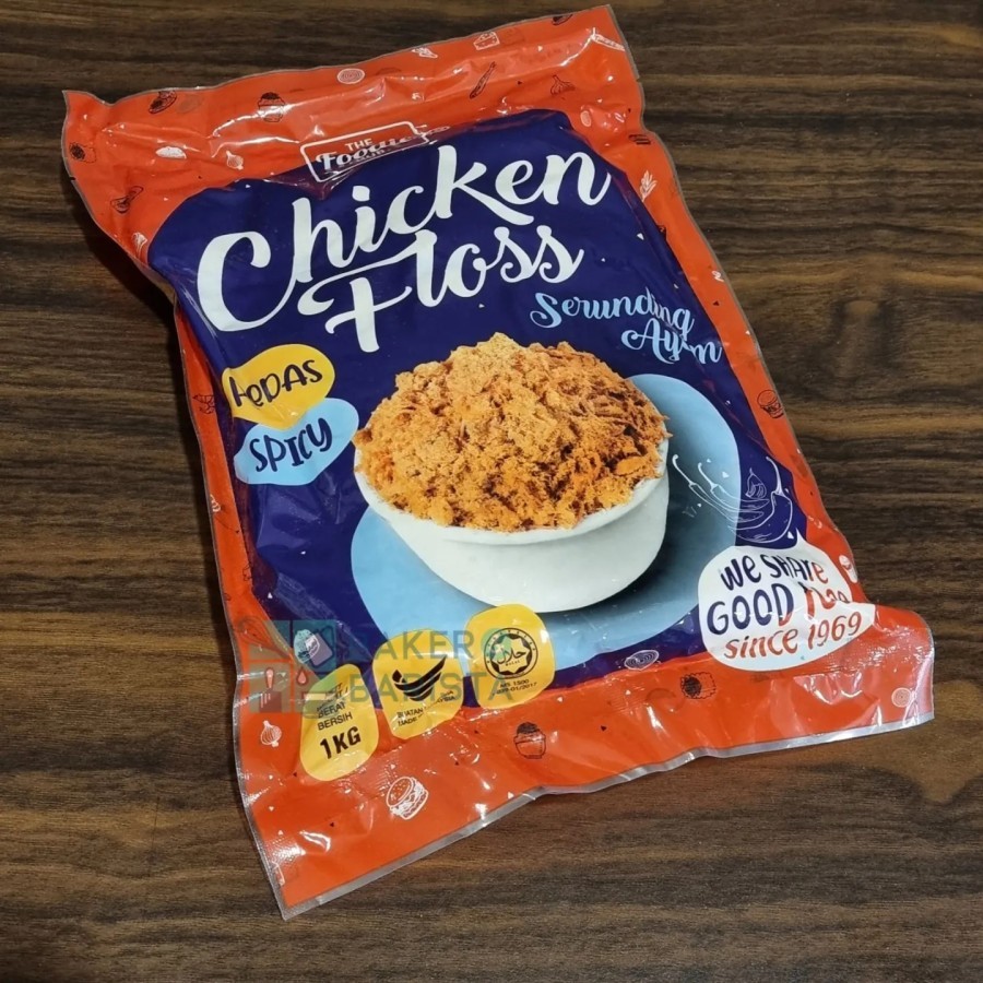 

chicken floss abon ayam the foodie hub 200gr /1kg spicy crispy import abon ayam 200gr