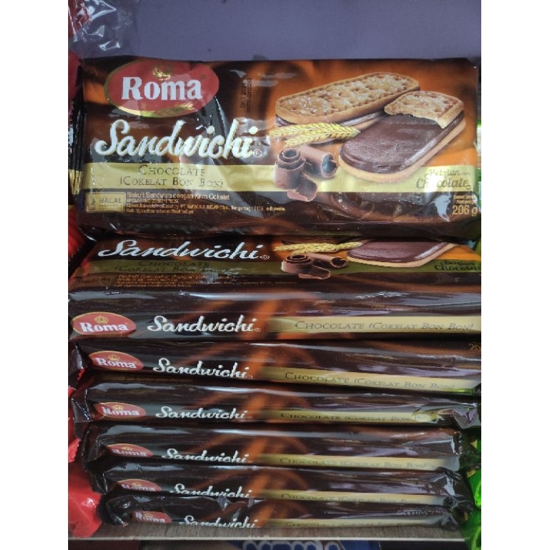 

roma sandwich coklat 206gram