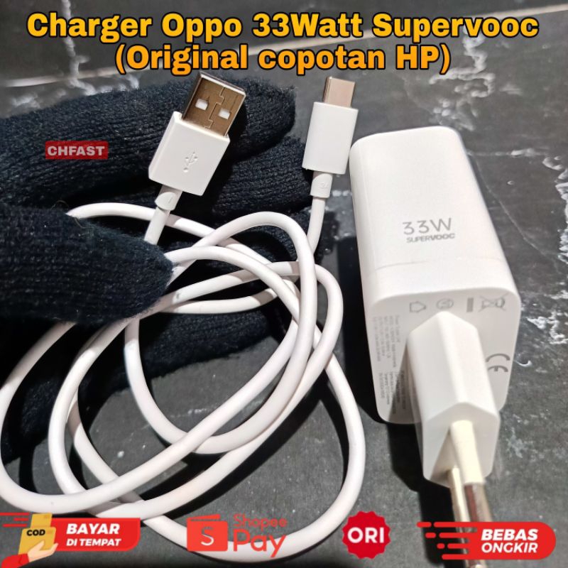 Charger Oppo 33Watt SuperVooc (Original Copotan HP)