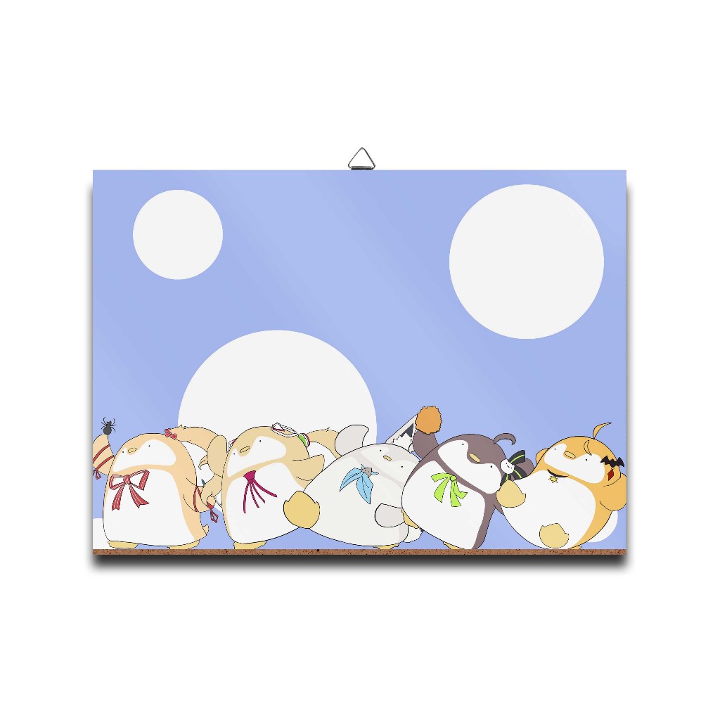 Poster dinding kayu anime vtuber HOLO JP PENGUIN DOLL GEN 1-HOLO JPmaterial MDF