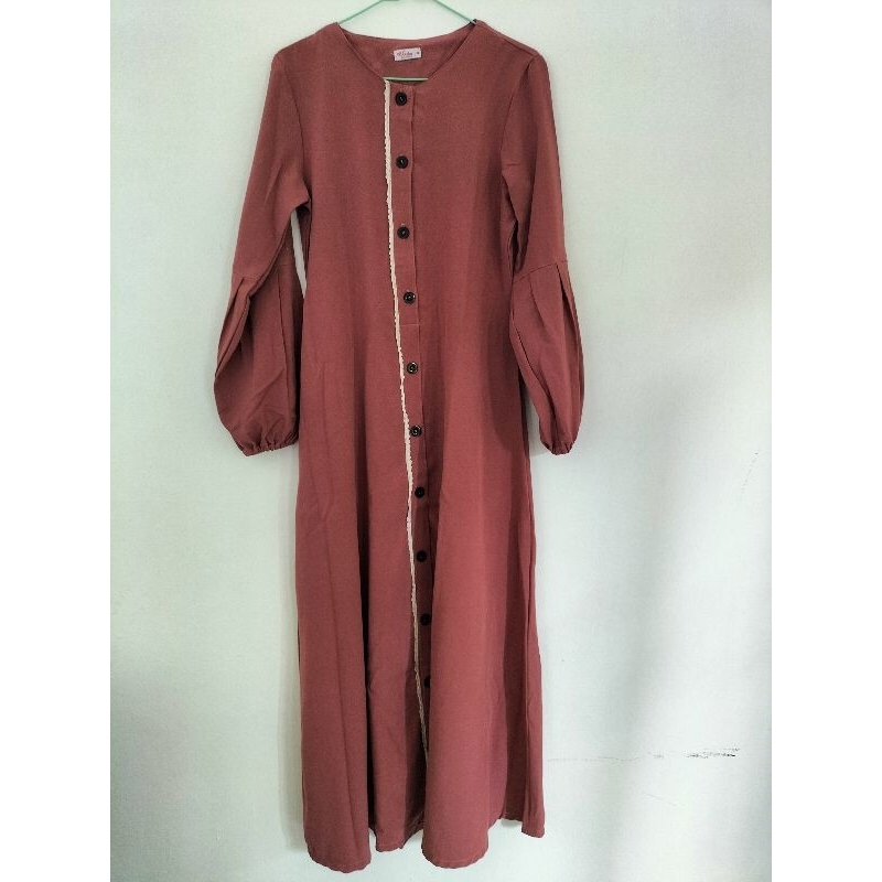 Preloved Gamis by Virzha Muslimewear / Gamis Abaya Lengan Balon