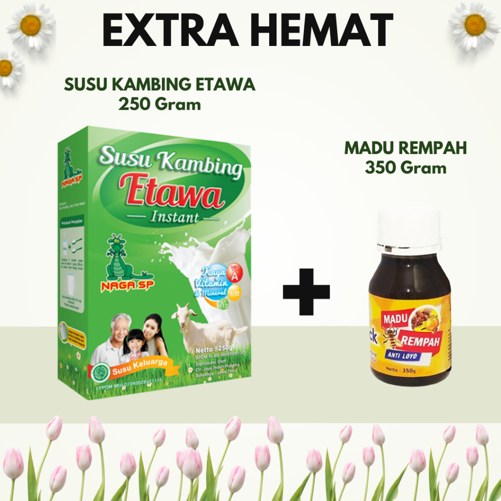 

Susu Kambing Etawa Bubuk Naga SP 250g Plus Madu Rempah Go Jack 350g Mengatasi Masalah Kesehatan Anti Loyo Stamina Kelelahan Sendi dan Tulang Serta Asam Lambung BH24