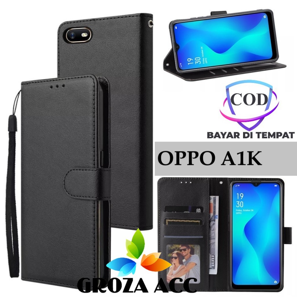 Flip Case OPPO A1K Case Wallet Kulit Casing Dompet Case Wallet Leather Flip Case OPPO A1K Casing hp 