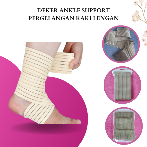 Ankle Support Pergelangan Lengan Kaki / Deker Pergelangan Tangan Dewasa / Deker Lilit Lutut