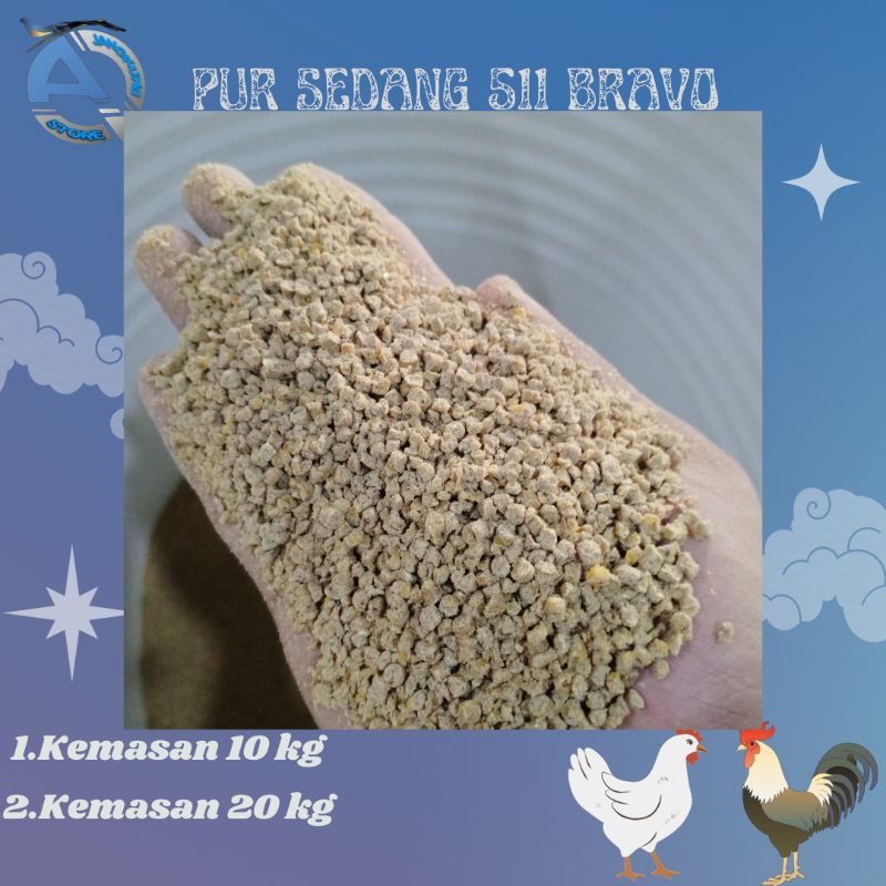 Pur Ayam 511 Bravo Hi-Provite Pakan Makan Ayam Bebek dll 10Kg