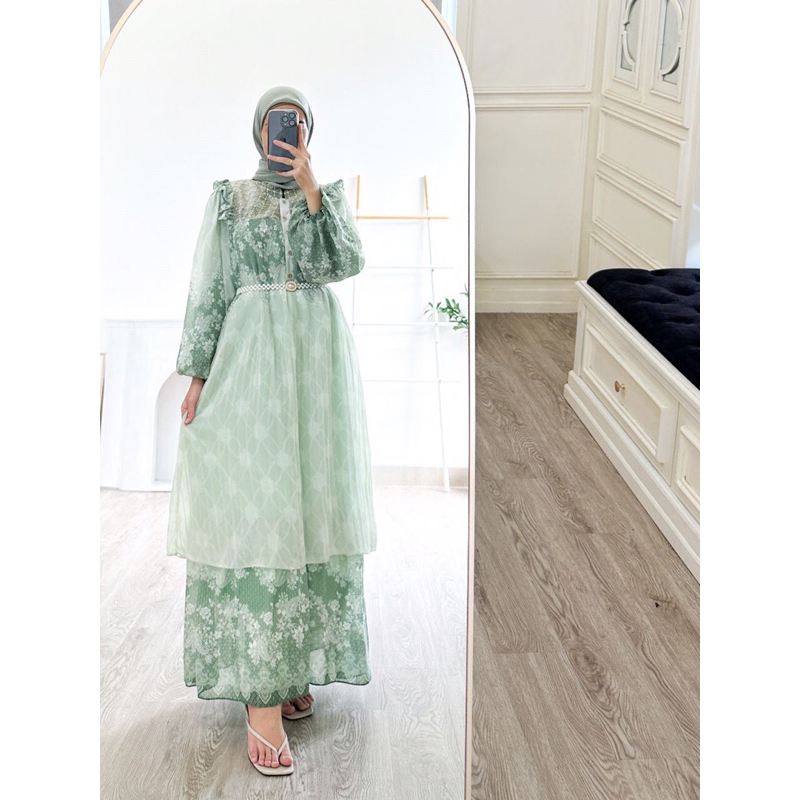 KRISAN MAXI DRESS PREMIUM GAMIS KONDANGAN DRESS SIFON MOTIF DRESS MURAH HOMEY DRESS GAMIS BALON GAMI