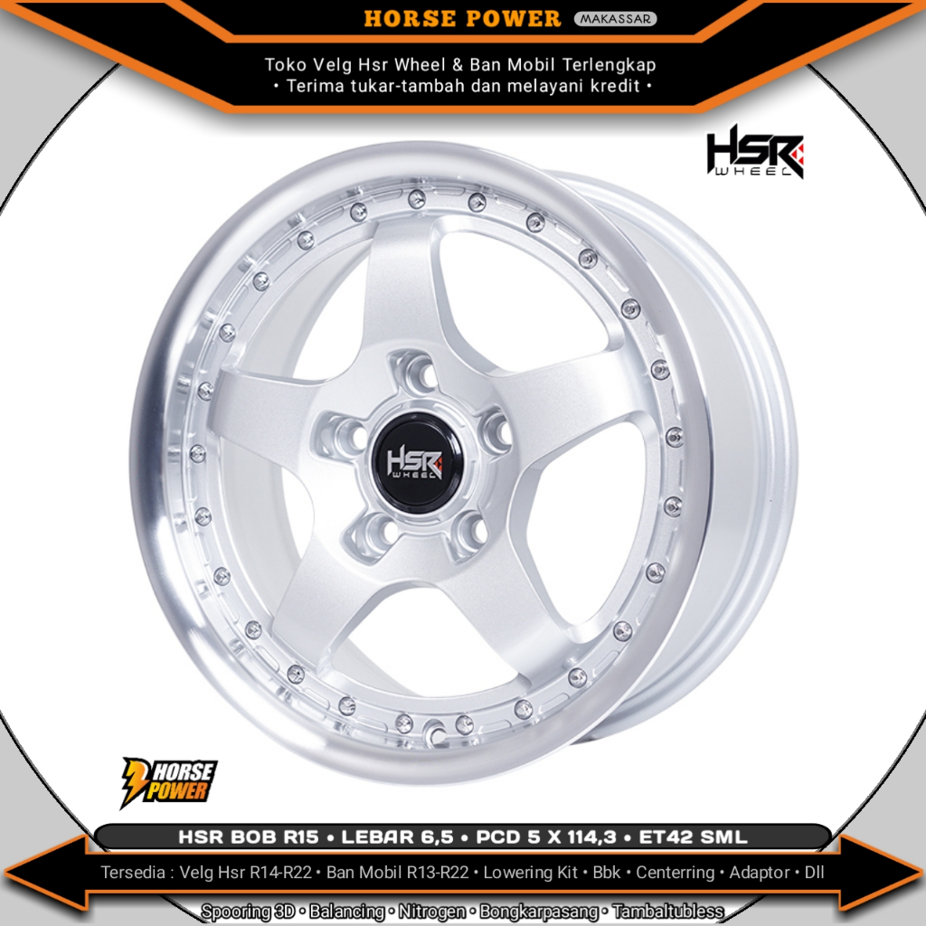 Velg R15 • Mobil 5 Baut Roda • Single Pcd 5 x 114,3 • Hsr Bob