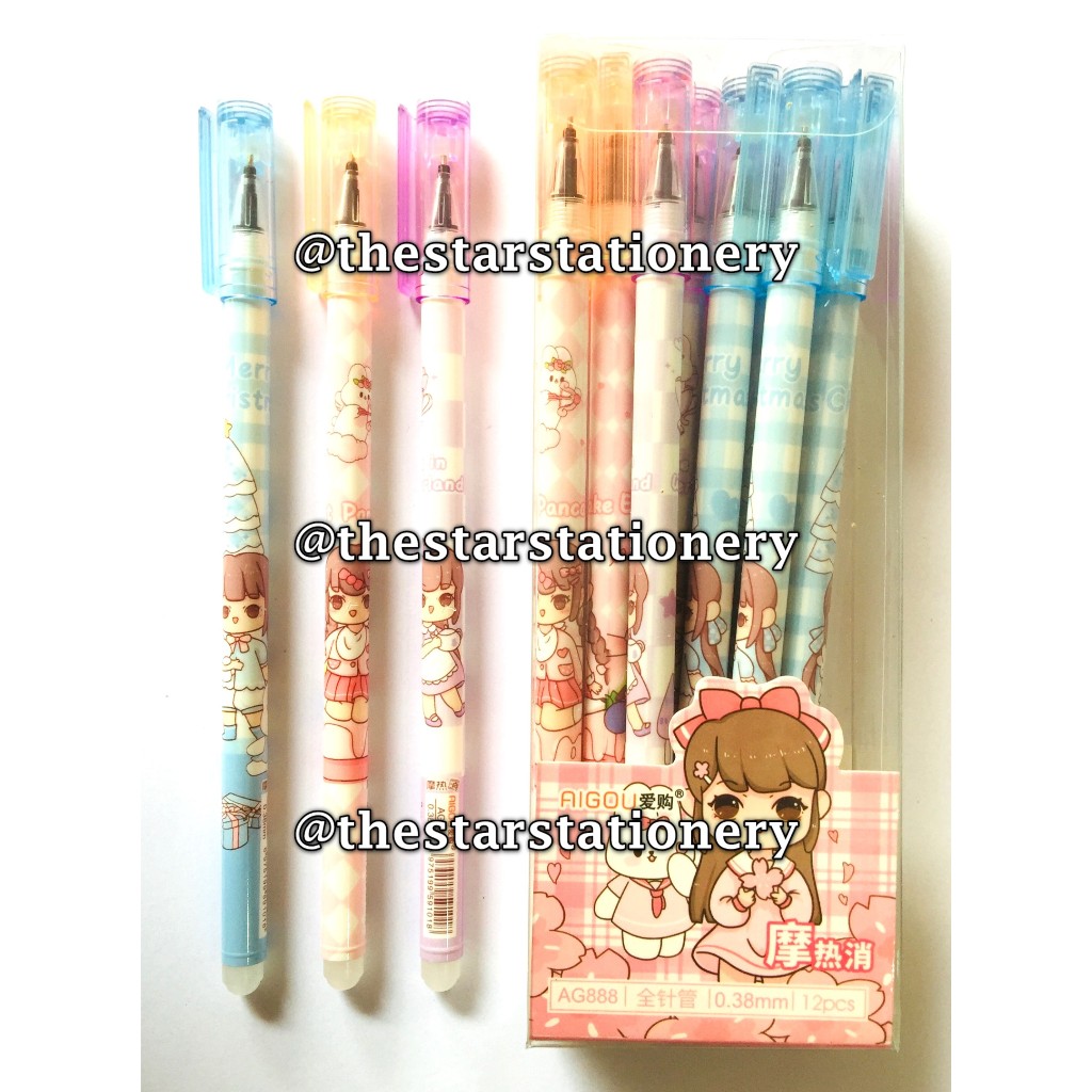 

(1 Biji) Erasable Gelpen Aigou AG887 AG888 AG890 Gel Pen / Erasable Gel Pen Pulpen Bisa Dihapus Aigou / Aigou AG 888
