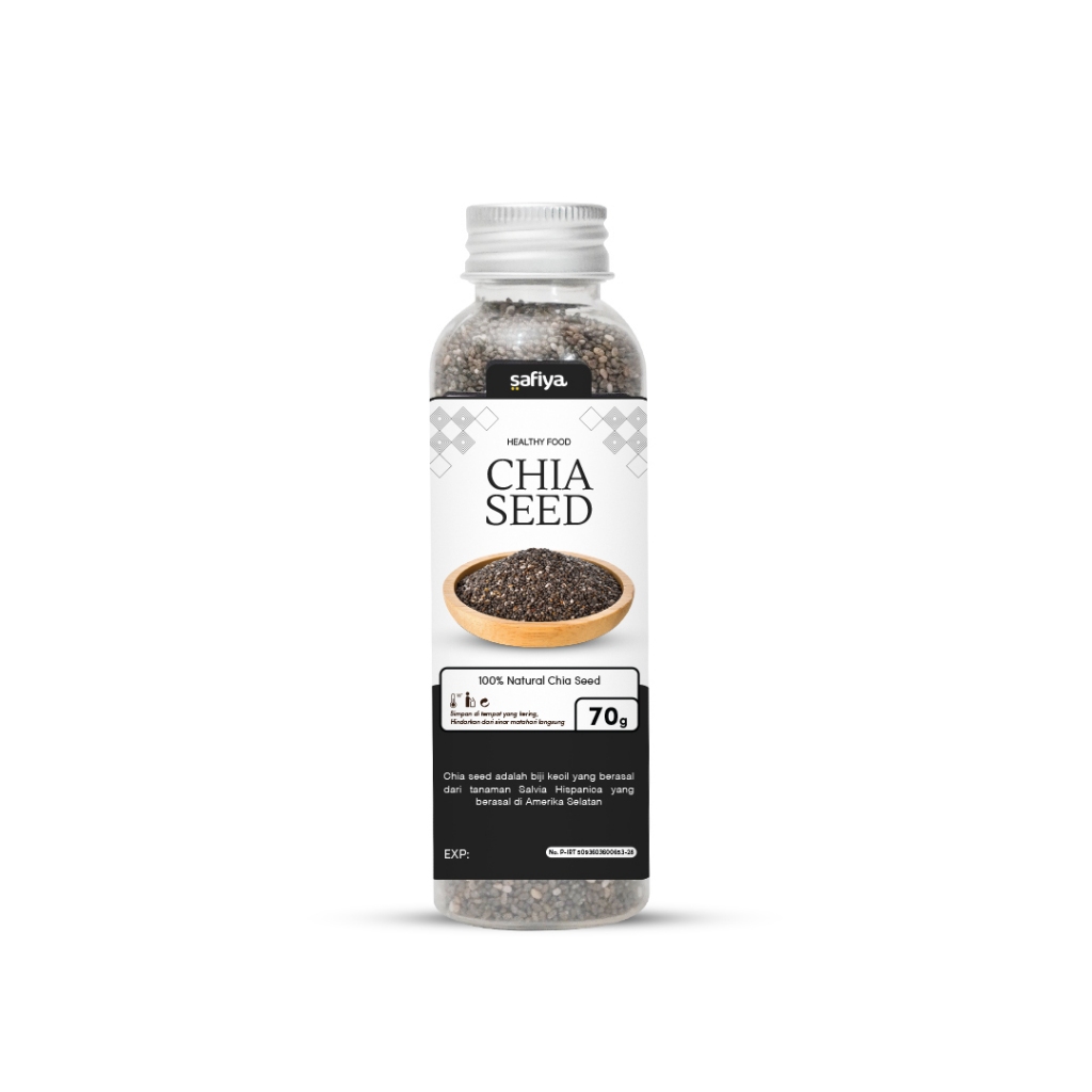 

Chia Seed 70 Gram Safiya Kemasan Botol Chiaseed Organik Asli Mexico