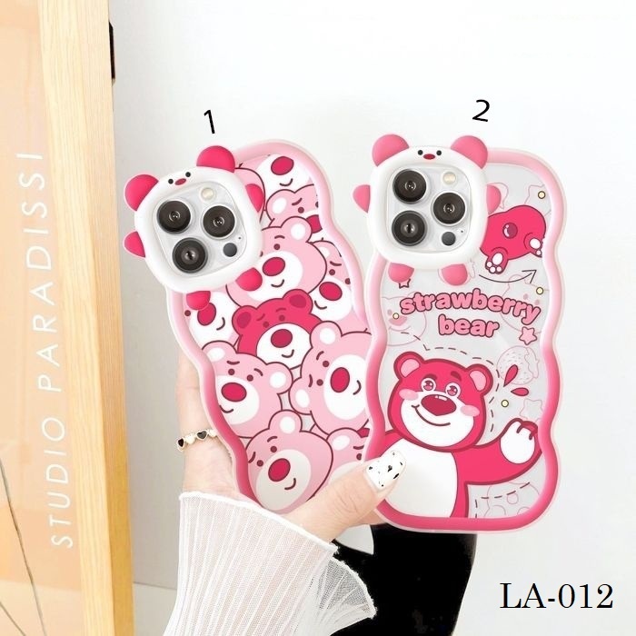 Casing IPhone 6 / 7 / 8 / X / XS / XR / 11 / 12 / 13 / 14 / 15 Case Lotso Gelombang Bening