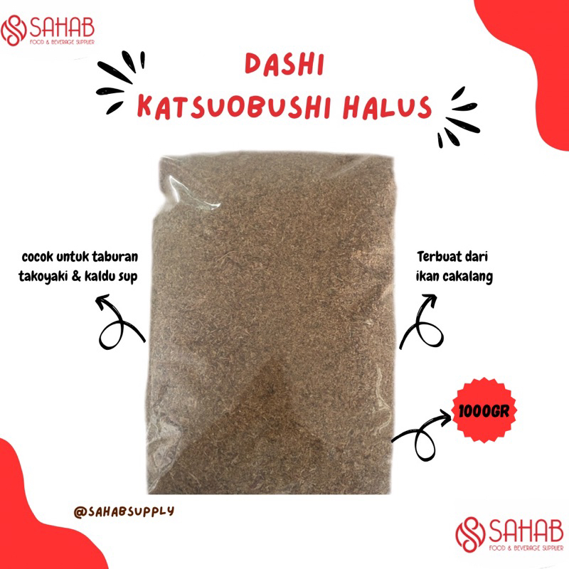 

Dashi / Katsuobushi halus / 1000gr / dashi 1kg