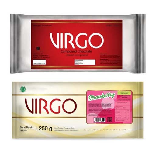 

Virgo dark chocolate compound 250g / virgo chocolate compound strawberry 250g / virgo cokelat batang 250g / virgo coklat blok 250g / virgo baking chocolate 250g