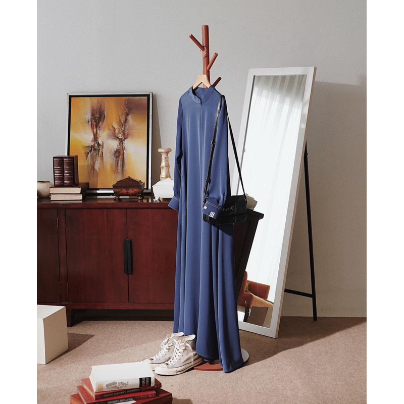 [PRELOVED] Aman dress by Elmadina abaya size M dark denim