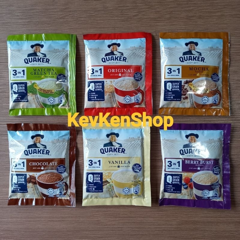 

QUAKER Oat Cereal 3in1 SACHET Malaysia 3 in 1 Sereal Harga per Saset BPOM HALAL Indonesia