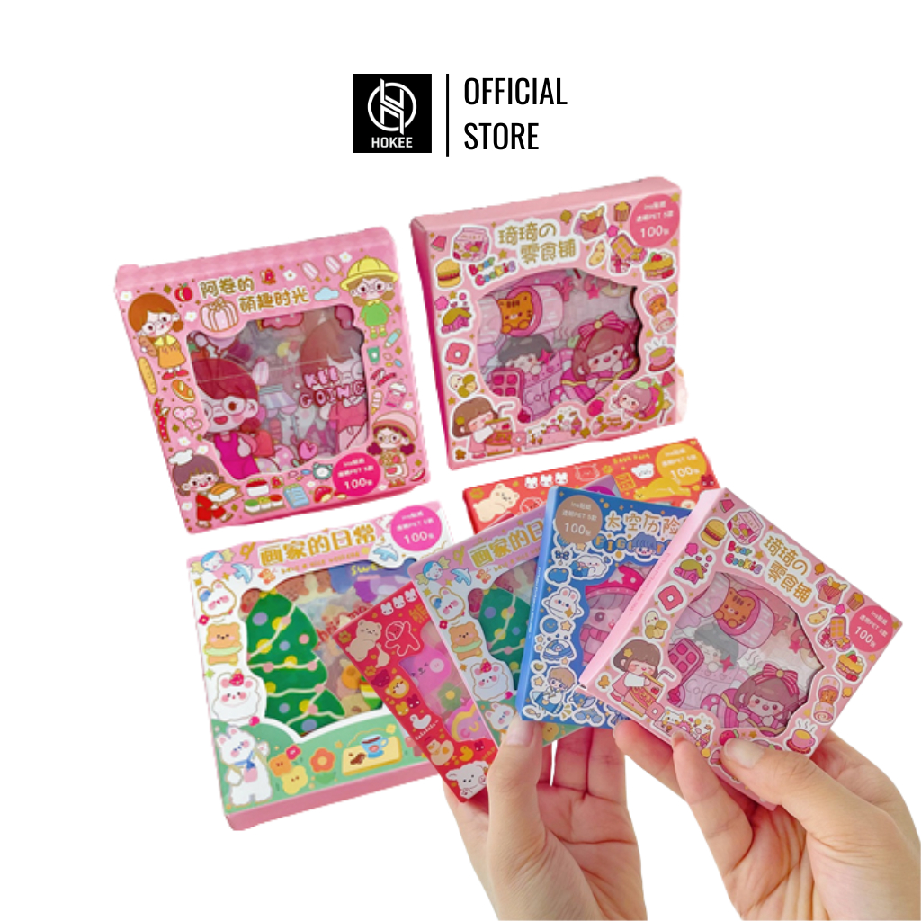 

Stiker 2D Motif Kartun Korea / Sticker Plastik Anti Air/ Buku Diary Handbook Scrapbook 100 Pcs - Hokee Store