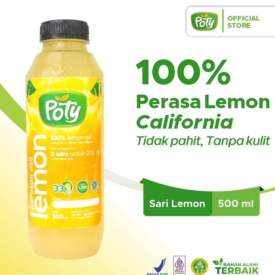 

✹Terlaris✩ Sari Lemon / Air Lemon Murni Asli 100% untuk Diet Detox 500 ml POTY K35 ➾