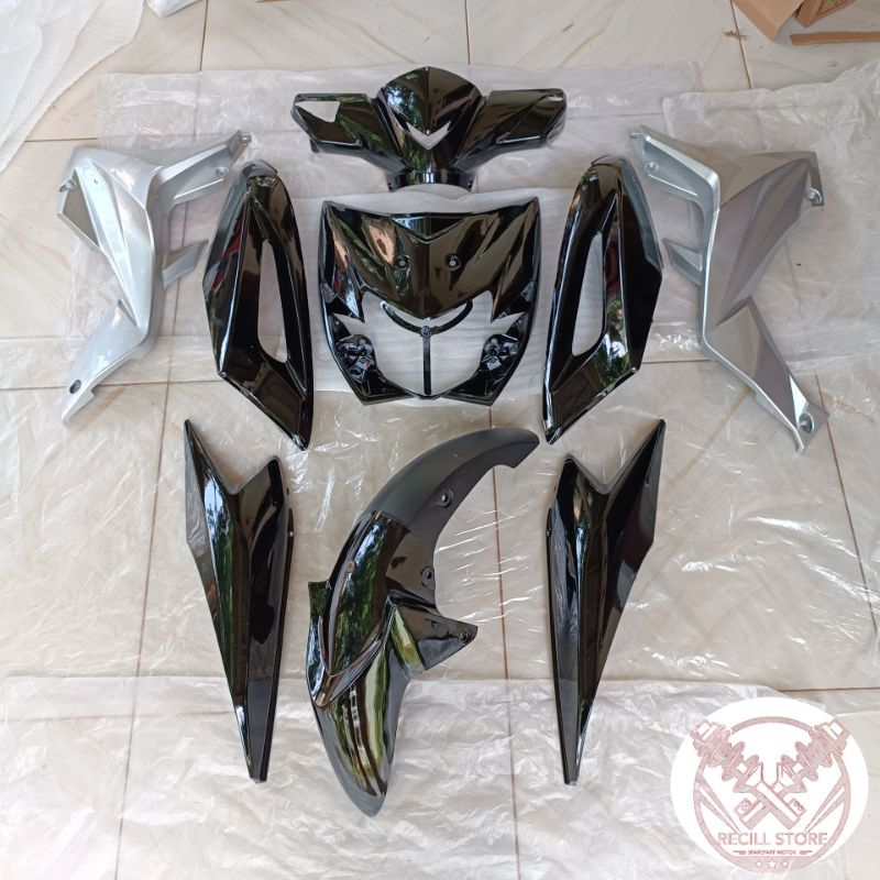 Body halus honda blade 110 lama hitam silver