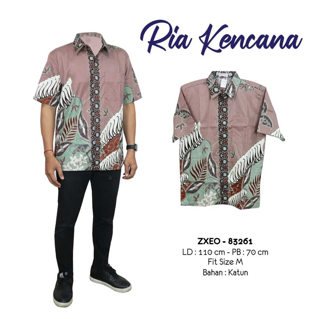 KEMEJA BATIK PRIA TERBARU KEMEJA BATIK DEWASA HEM KONDANGAN RIA BATIK SOLO