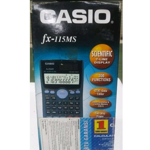 

Kalkulator Ilmiah/Calculator Scentific/Casio FX 115 MS/ORIGINAL/READY/REAL PICTURE