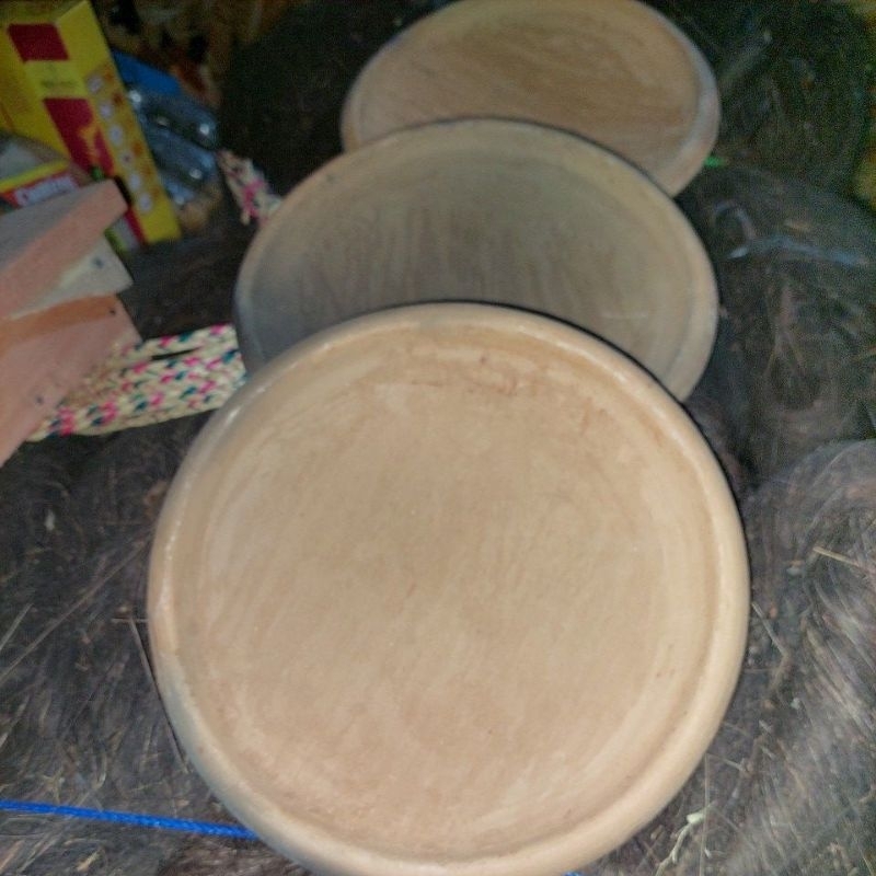 cobek tanah liat / piring tanah liat jumbo 22cm
