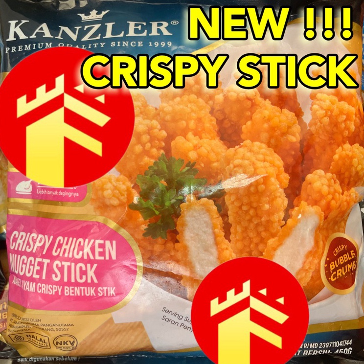 

modelTipe AD062 KANZLER NUGET NAGET AYAM CRISPY CHICKEN NUGGET STICK 450 GR CRISPY STICK KANZLER CHICKEN NUGGET STICK 450 GR