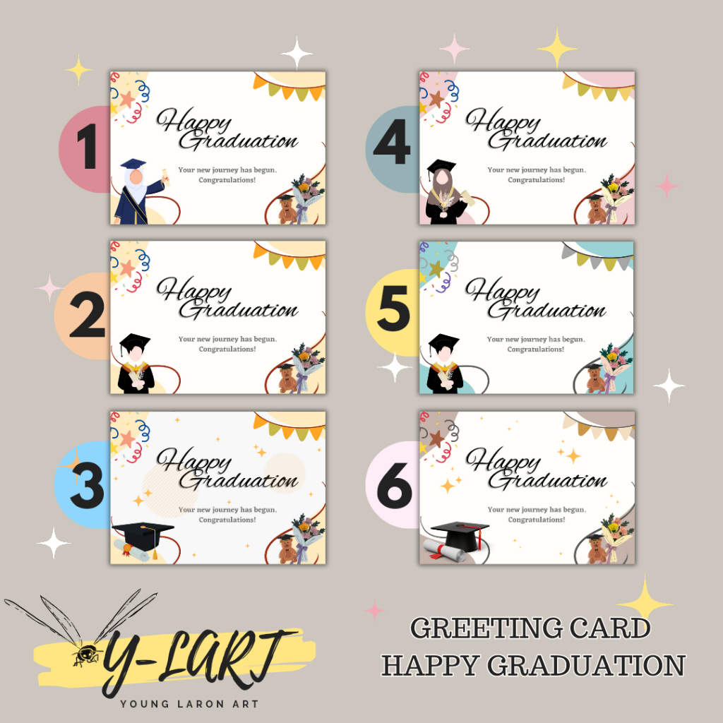 YLart Happy Graduation Card / Kartu Ucapan Happy Graduation / Greeting Card