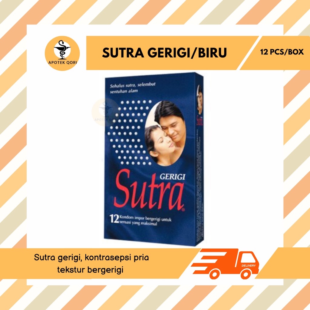 SUTRA GERIGI BOX @ 12 PCS/KONDOM SUTRA BIRU