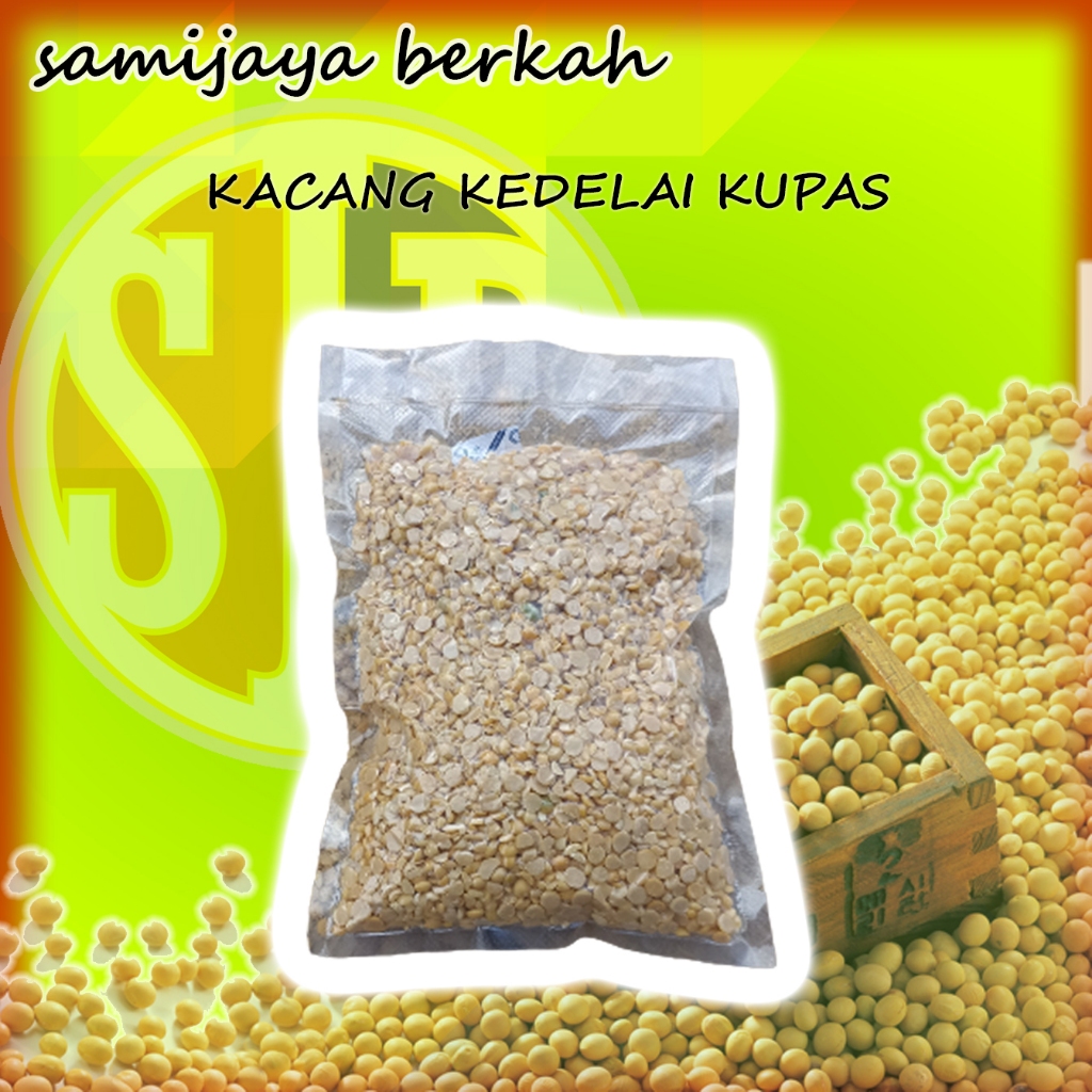 

Kacang Kedelai Kupas Kulit kemasan 500gr dan 1kg