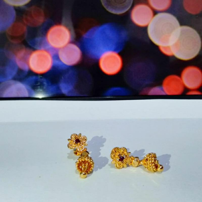 ANTING FASHION BATU MERAH IMPOR MURAH