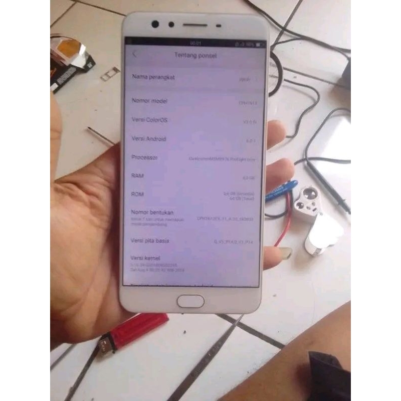 Lcd oppo F3 plus original tested full unit tanpa mesin