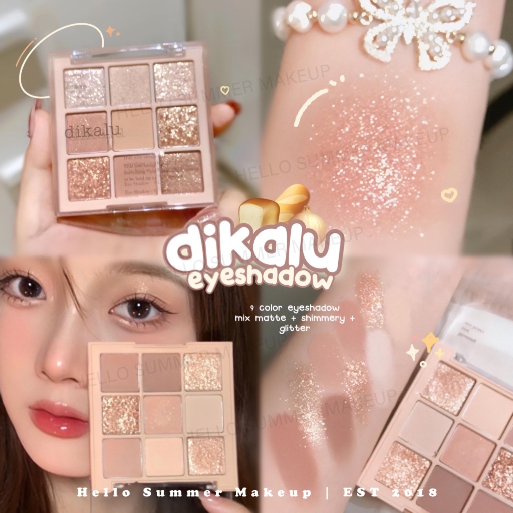DIKALU Blooming Garden Korean Look Make Up 9 Color Eyeshadow Palette 7g