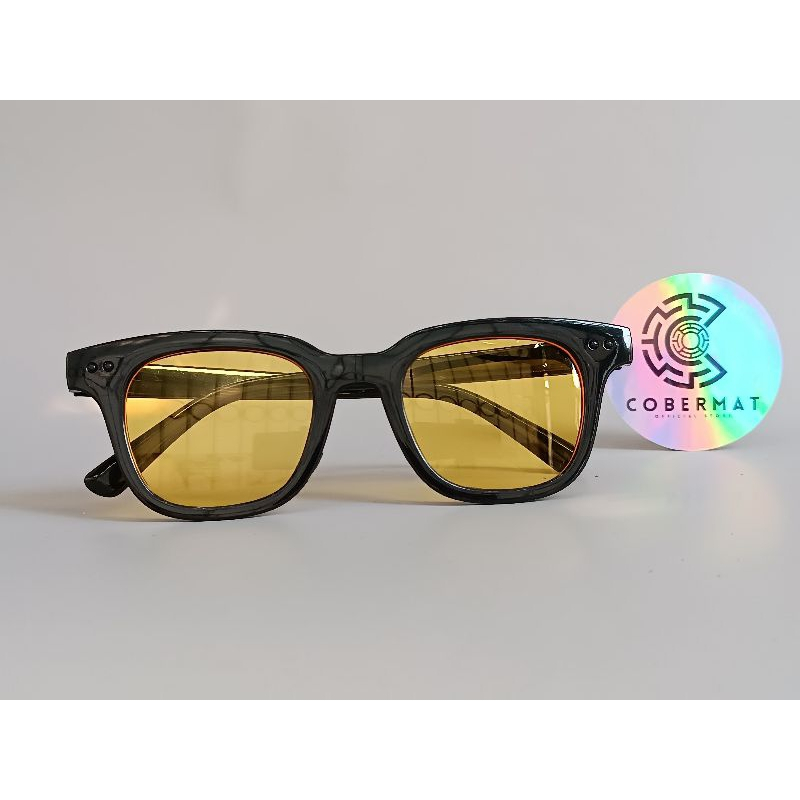 Kacamata Vincent Vol.1 - Black Yellow Glosy