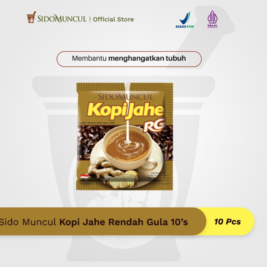 

Readystock Sido Muncul Minuman Kopi Jahe Rendah Gula 10's - Menghangatkan Badan