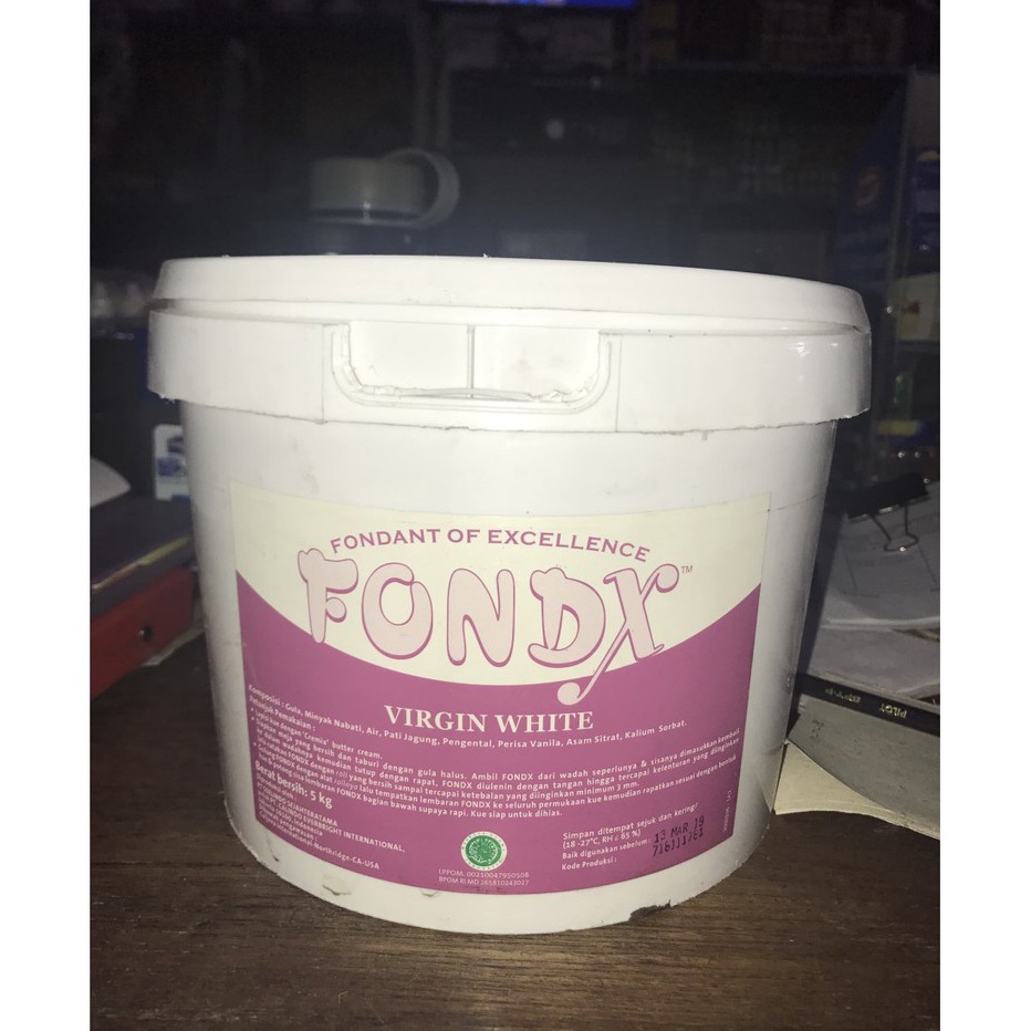 

Promo Fondant Icing Fondx FondX Virgin White 5kg - Gosend Only!!!